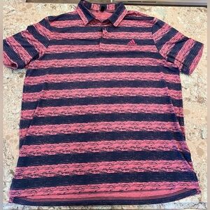 Men’s Size XL Adidas Striped Athletic Polo Oakhill Country Club